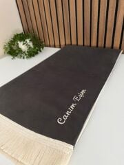 Canım Eşim Yazılı Seccade - Gri