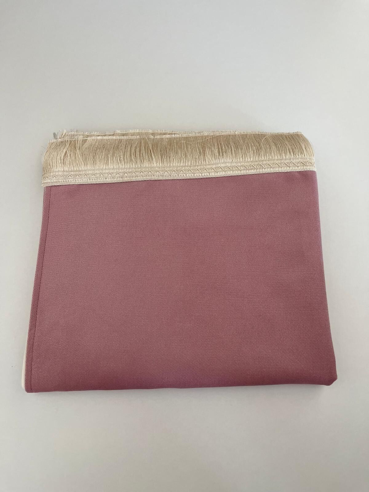 Kişiye Özel İsim Yazılı Pembe Kadife Seccade