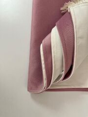 Kişiye Özel İsim Yazılı Pembe Kadife Seccade