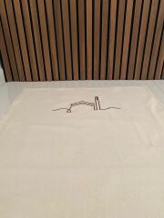 Kabe Desenli Keten Seccade