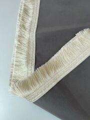 Kişiye Özel Gri Kadife Seccade – İsim Yazılı Lüks Namazlık