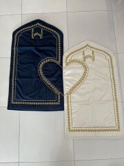 Kalpli Çift Seccadesi - Lacivert & Krem