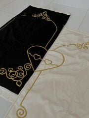 Kalpli Çift Seccadesi Saçak Püsküllü