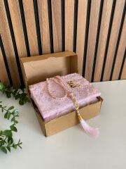 Pembe Tafta Hediyelik Set - Çeyizlik ve Özel Gün Hediyesi