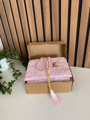 Pembe Tafta Hediyelik Set - Çeyizlik ve Özel Gün Hediyesi