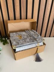 Gri Tafta Hediyelik Set – Çeyizlik ve Özel Gün Hediyesi