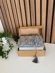 Gri Tafta Hediyelik Set – Çeyizlik ve Özel Gün Hediyesi