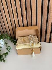 Sarı Tafta Hediyelik Set – Çeyizlik ve Özel Gün Hediyesi