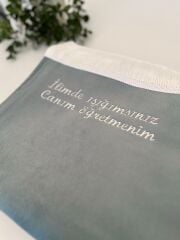 Su Yeşili Canım Öğretmenim Yazılı Seccade