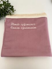 Pembe Canım Öğretmenim Yazılı Seccade