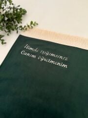 ÖĞRETMENLER GÜNÜ HEDİYESİ YEŞİL SECCADE SETİ