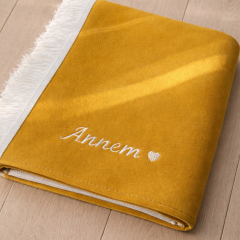 Hardal Sarısı Kadife Seccade