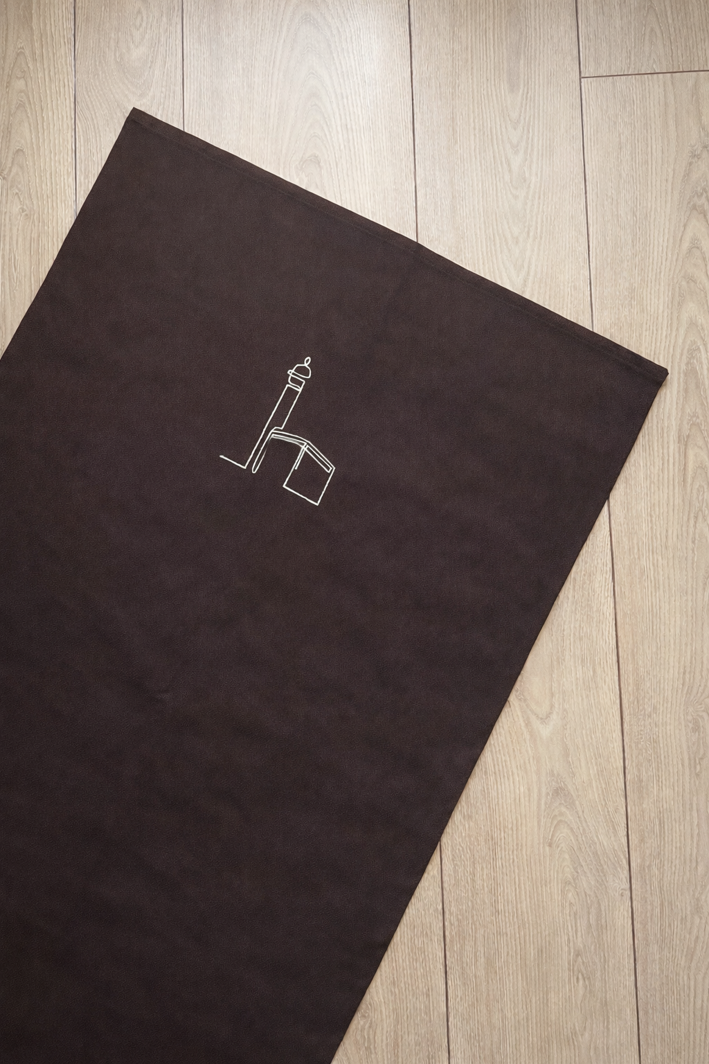 Kahverengi Keten Seccade - Kabe Desenli