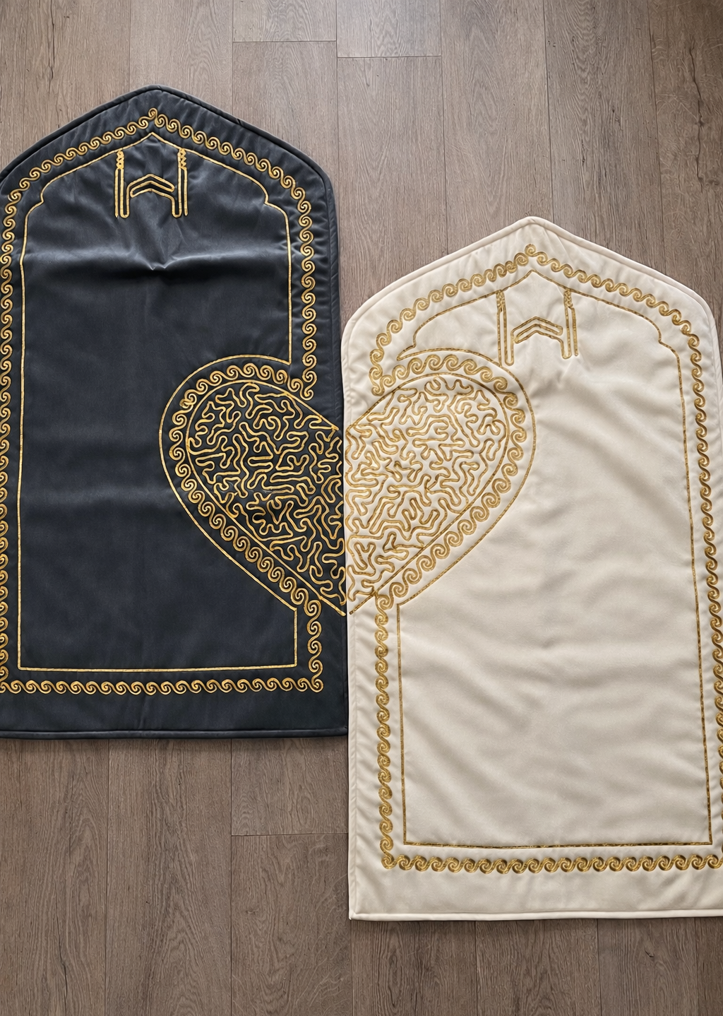 Çift Seccadesi - Gri & Krem