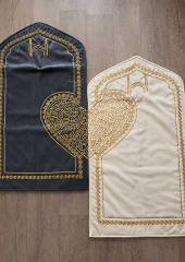 Çift Seccadesi - Gri & Krem