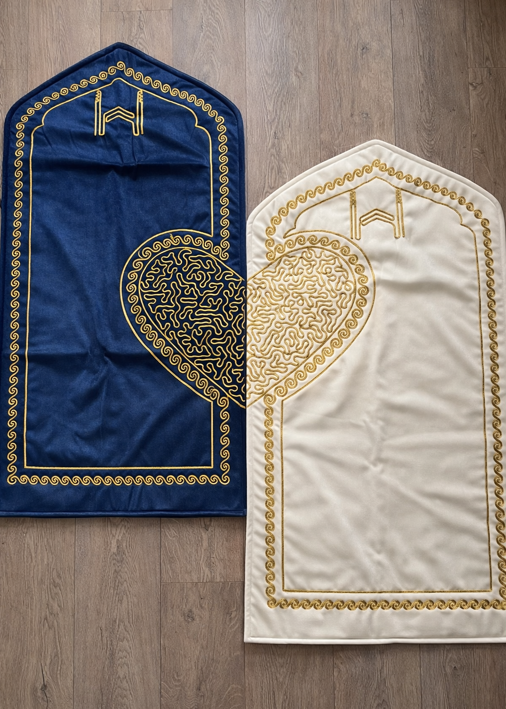 Çeyizlik Çift Seccadesi Lacivert & Krem