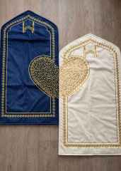 Çeyizlik Çift Seccadesi Lacivert & Krem